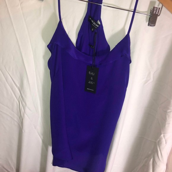 Allen Schwartz Cici Cami Violet Silk Sm NWT - Picture 4 of 10